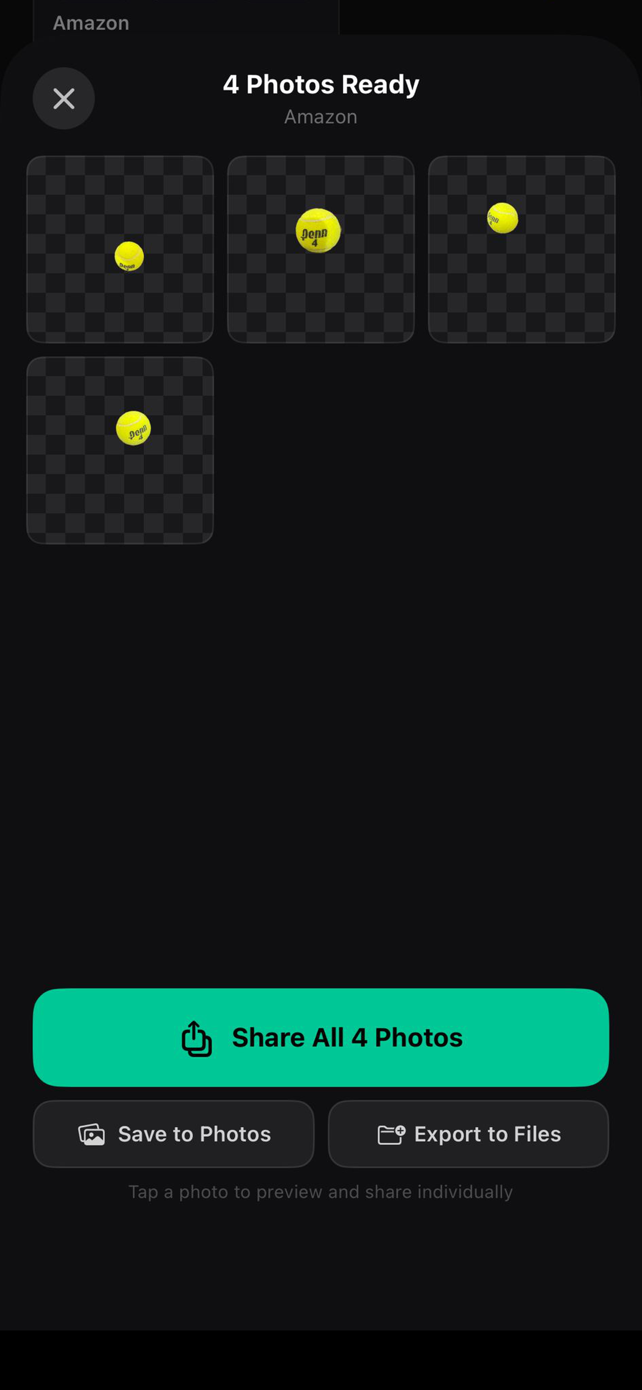 Transparent background results