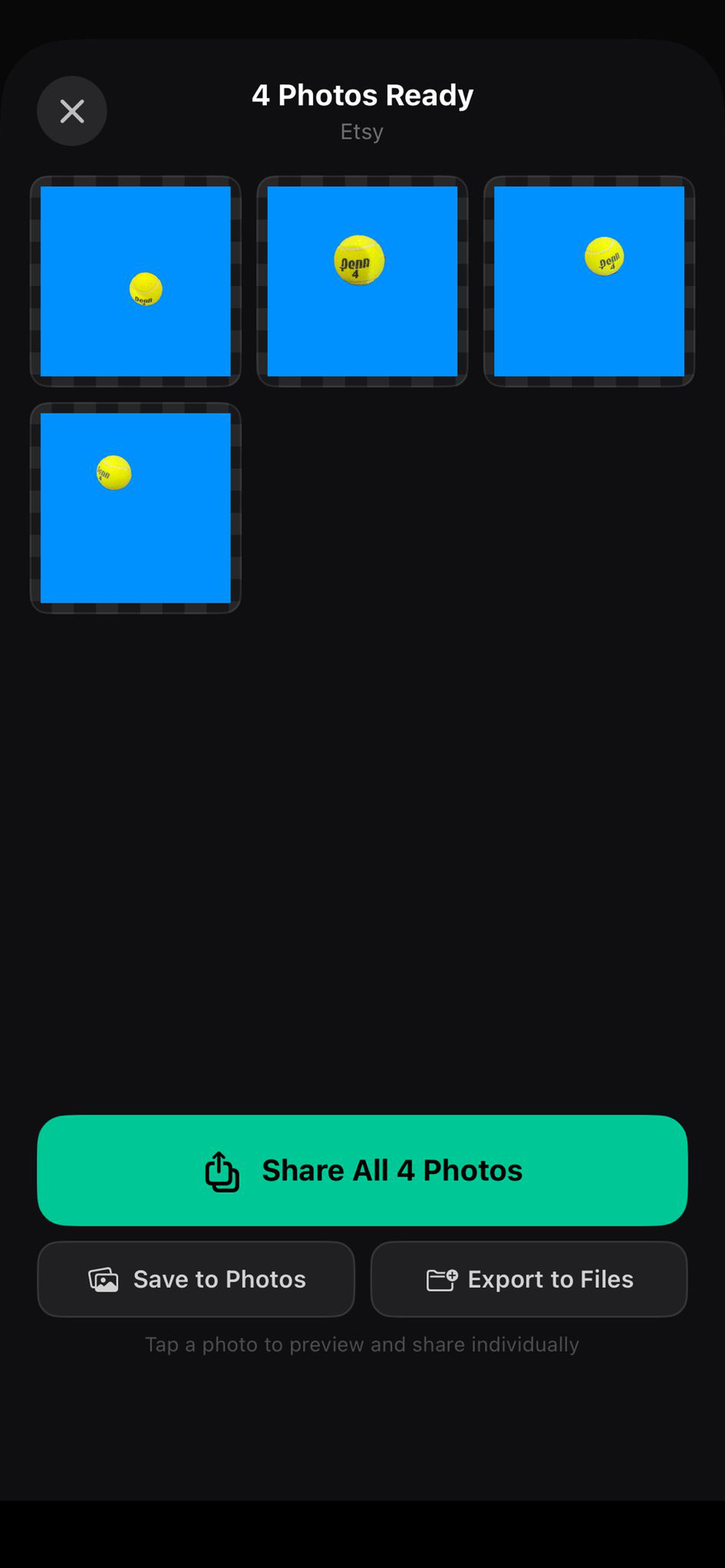 Custom background results